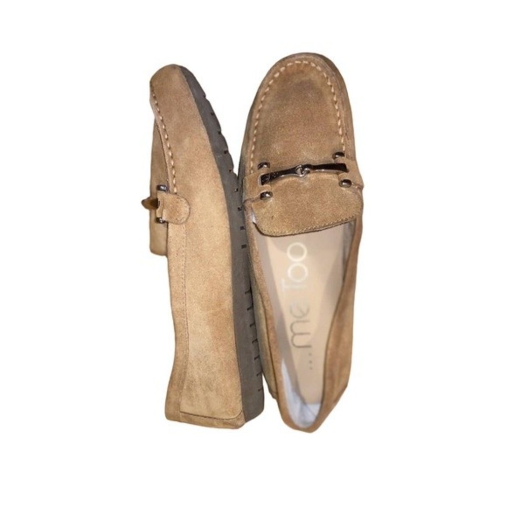 Me Too Women's Pacific Flat Loafer Camel With Silver Detail Size 8